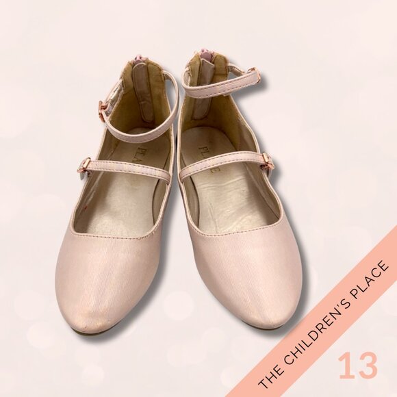 The Children's Place Other - The Children's Place Girls’ Dress Shoes Size 13 – Blush Pink Double Strap Flats